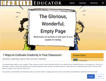 Tablet Screenshot of creativeeducator.tech4learning.com